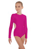 Solid Lycra LS Leotard Triangle Back