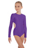 Solid Lycra LS Leotard Triangle Back