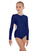 Solid Lycra LS Leotard Triangle Back