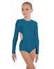 Solid Lycra LS Leotard Triangle Back