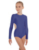 Solid Lycra LS Leotard Triangle Back