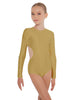 Solid Lycra LS Leotard Triangle Back