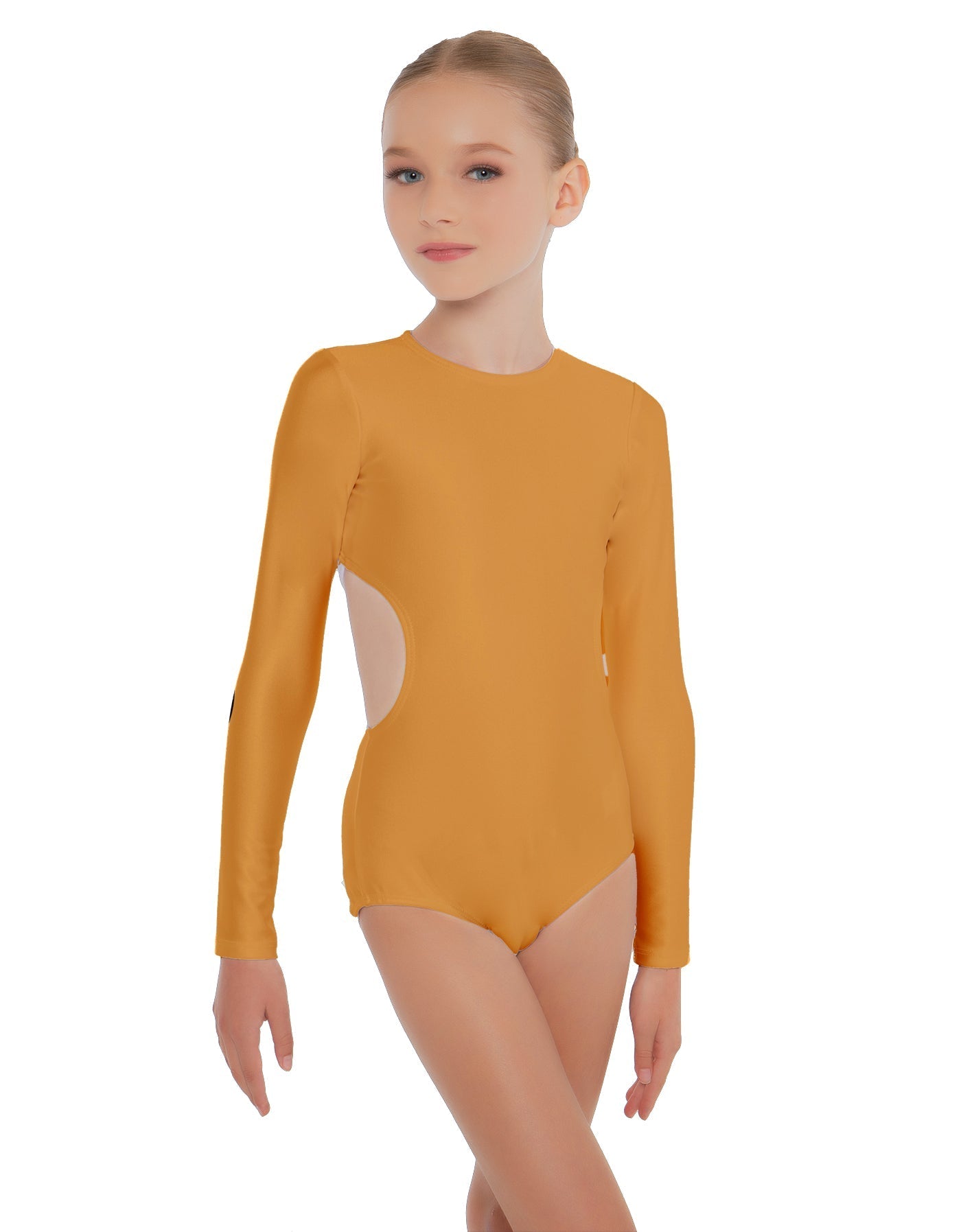 Solid Lycra LS Leotard Triangle Back