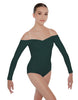 Solid Lycra Off The Shoulder LS Leotard