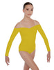 Solid Lycra Off The Shoulder LS Leotard