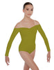 Solid Lycra Off The Shoulder LS Leotard