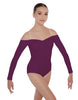 Solid Lycra Off The Shoulder LS Leotard