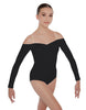 Solid Lycra Off The Shoulder LS Leotard