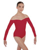 Solid Lycra Off The Shoulder LS Leotard