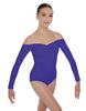Solid Lycra Off The Shoulder LS Leotard