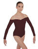 Solid Lycra Off The Shoulder LS Leotard