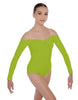Solid Lycra Off The Shoulder LS Leotard