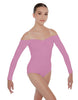 Solid Lycra Off The Shoulder LS Leotard