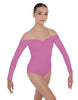Solid Lycra Off The Shoulder LS Leotard