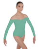 Solid Lycra Off The Shoulder LS Leotard