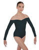 Solid Lycra Off The Shoulder LS Leotard