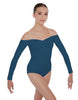 Solid Lycra Off The Shoulder LS Leotard