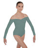 Solid Lycra Off The Shoulder LS Leotard