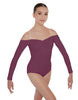 Solid Lycra Off The Shoulder LS Leotard