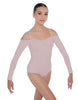 Solid Lycra Off The Shoulder LS Leotard