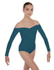 Solid Lycra Off The Shoulder LS Leotard