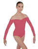 Solid Lycra Off The Shoulder LS Leotard