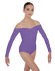 Solid Lycra Off The Shoulder LS Leotard