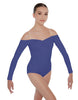 Solid Lycra Off The Shoulder LS Leotard