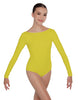 Solid Lycra LS Boatneck Open Back Leotard