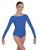 Solid Lycra LS Boatneck Open Back Leotard