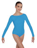 Solid Lycra LS Boatneck Open Back Leotard