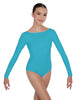 Solid Lycra LS Boatneck Open Back Leotard
