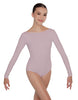 Solid Lycra LS Boatneck Open Back Leotard