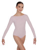 Solid Lycra LS Boatneck Open Back Leotard