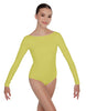 Solid Lycra LS Boatneck Open Back Leotard