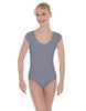 Solid Lycra Cap Sleeve Scoop Neck Open Back Leotard