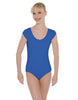 Solid Lycra Cap Sleeve Scoop Neck Open Back Leotard