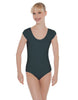 Solid Lycra Cap Sleeve Scoop Neck Open Back Leotard
