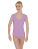 Solid Lycra Cap Sleeve Scoop Neck Open Back Leotard