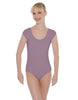 Solid Lycra Cap Sleeve Scoop Neck Open Back Leotard