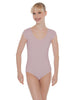 Solid Lycra Cap Sleeve Scoop Neck Open Back Leotard