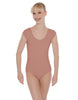 Solid Lycra Cap Sleeve Scoop Neck Open Back Leotard