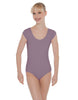 Solid Lycra Cap Sleeve Scoop Neck Open Back Leotard