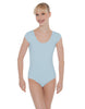 Solid Lycra Cap Sleeve Scoop Neck Open Back Leotard