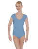 Solid Lycra Cap Sleeve Scoop Neck Open Back Leotard