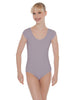 Solid Lycra Cap Sleeve Scoop Neck Open Back Leotard