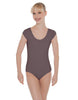 Solid Lycra Cap Sleeve Scoop Neck Open Back Leotard