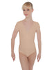 Solid Lycra Cap Sleeve Crossover Leotard