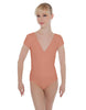 Solid Lycra Cap Sleeve Crossover Leotard