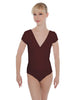 Solid Lycra Cap Sleeve Crossover Leotard